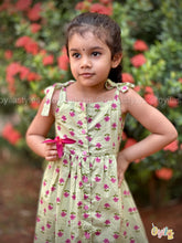 Sage Bloom – Floral cotton frock