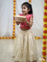 Pavazham - Coral Pink Ethnic Set