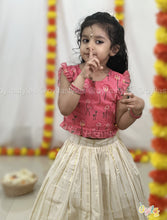 Pavazham - Coral Pink Ethnic Set