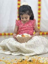Pavazham - Coral Pink Ethnic Set