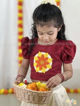 Ponmalar - Hand Embroidered Pookolam Set