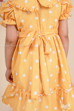 Sunny Petals – Yellow Polka Dot Dress with Crochet Flowers & Bag