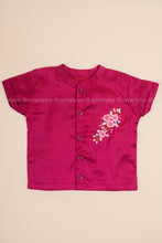 Rosy Elegance - Hand Embroidered Pink Silk Shirt