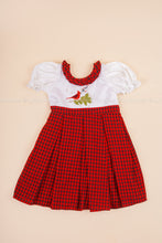 Cardinal Joy - Hand Embroidered Christmas Frock