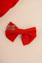 Bear-y Merry - Hand Painted Red Frock