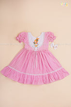 Bunny Tales - Hand Painted Christmas Cotton Frock