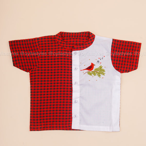 Cardinal Joy - Hand Embroidered Christmas Shirt