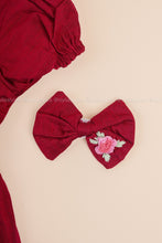 Rosy Elegance - Hand Embroidered Pink Silk Frock