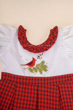 Cardinal Joy - Hand Embroidered Christmas Frock