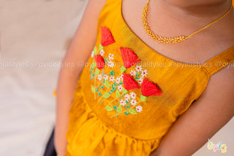 Kannikai – Cotton hand embroidered skirt and top