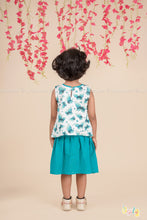 Butterfly Breeze – Pleated Top & Skirt Cotton Set for Girls