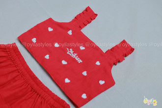 Thadam Kaadhal Set - Personalised Tamil Embroidered Clothing for kids