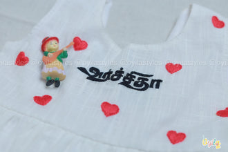 Thadam Frock - Girls Cotton Frock with custom Tamil Name