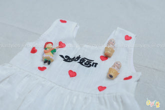Thadam Frock - Girls Cotton Frock with custom Tamil Name