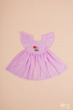 Anaya – Lavender Baby Dress Set with Hand-Embroidered Teddy