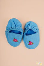Poovai – Sky Blue Baby Dress Set with Bee & Floral Embroidery
